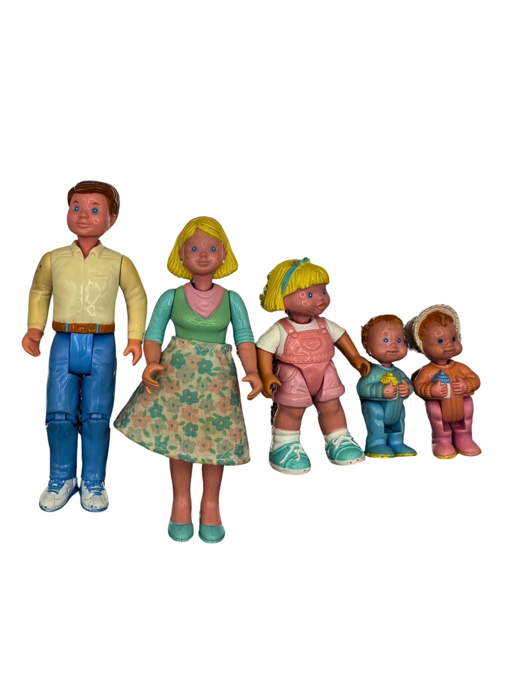 Vintage 1993 Fisher Price Loving Family Dream Dollhouse Figures Lot of 5 Mom Dad